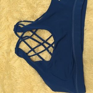 Blue butterfly back bra